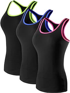 Stay Cool and Supported: NELEUS Women's 3-Pack Tank Tops.