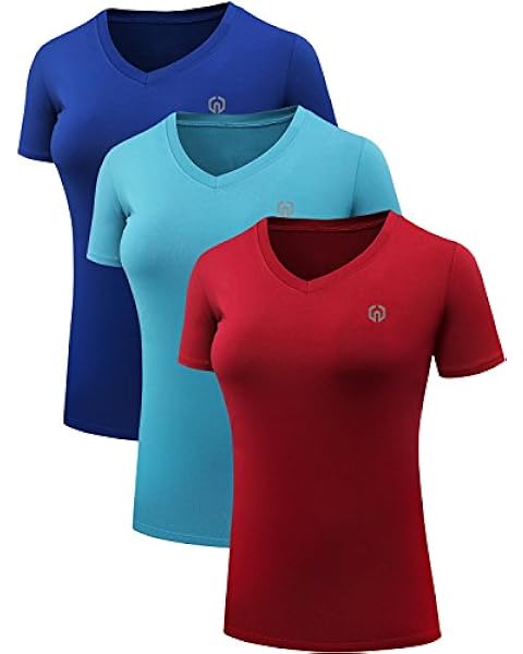 NELEUS Women's 3-Pack Compression Workout Shirts.